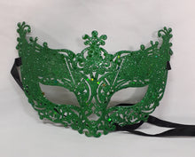 Load image into Gallery viewer, Masquerade Mask - Glittery, Green or Pink