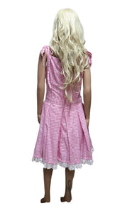 Barbie pink dress, doll