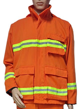 Load image into Gallery viewer, Orange fireman uniform with reflector
