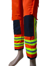 Load image into Gallery viewer, Orange fireman with yellow green and gray reflector by SLCC