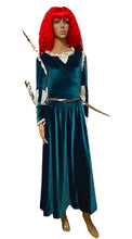 Load image into Gallery viewer, emerald green gown with bow and arrow