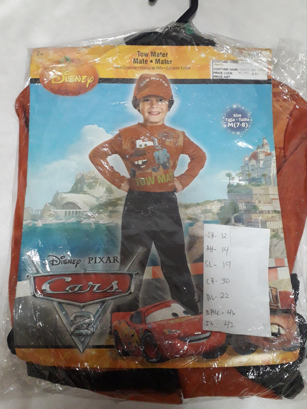 Tow Mater Cars Costume for Kids 7-8