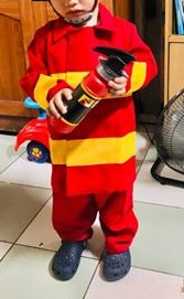 Fireman Costume for Kids 3-6y