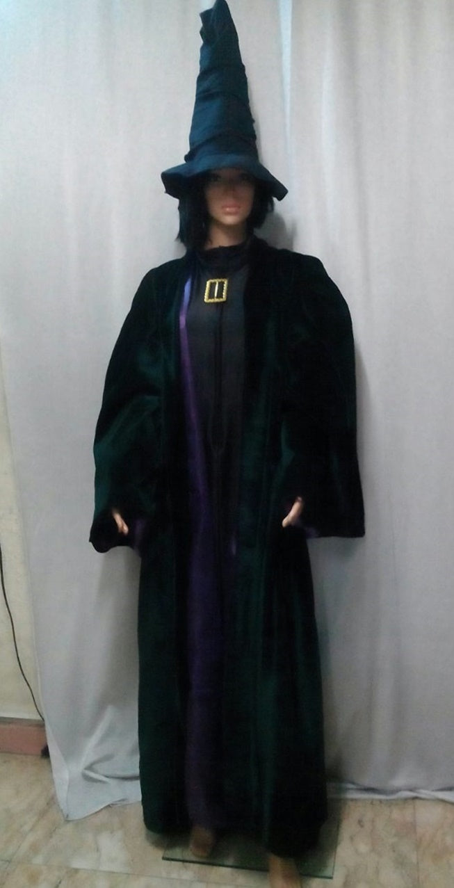 Minerva Mcgonagall Robe Harry Potter Adulte Harry Potter Cosplay Minerva  McGonagall Adult Women Costume Magic, image size:653x1277