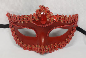 Masquerade Masks with Jewel and Lace