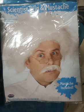 Scientist Wig and Mustache