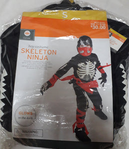 Skeleton Ninja Costume for Kids 5-6y