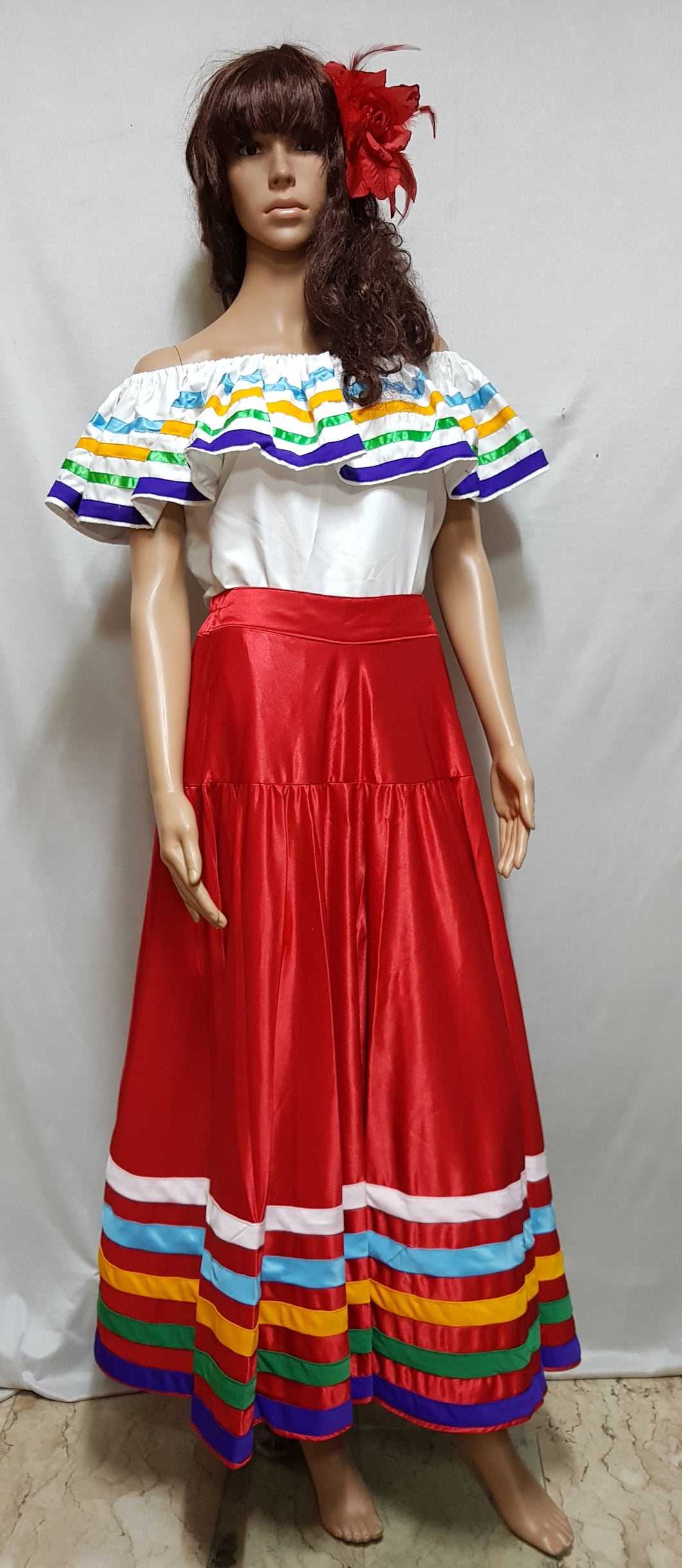 Colombia, Mexico, South America Costume Red