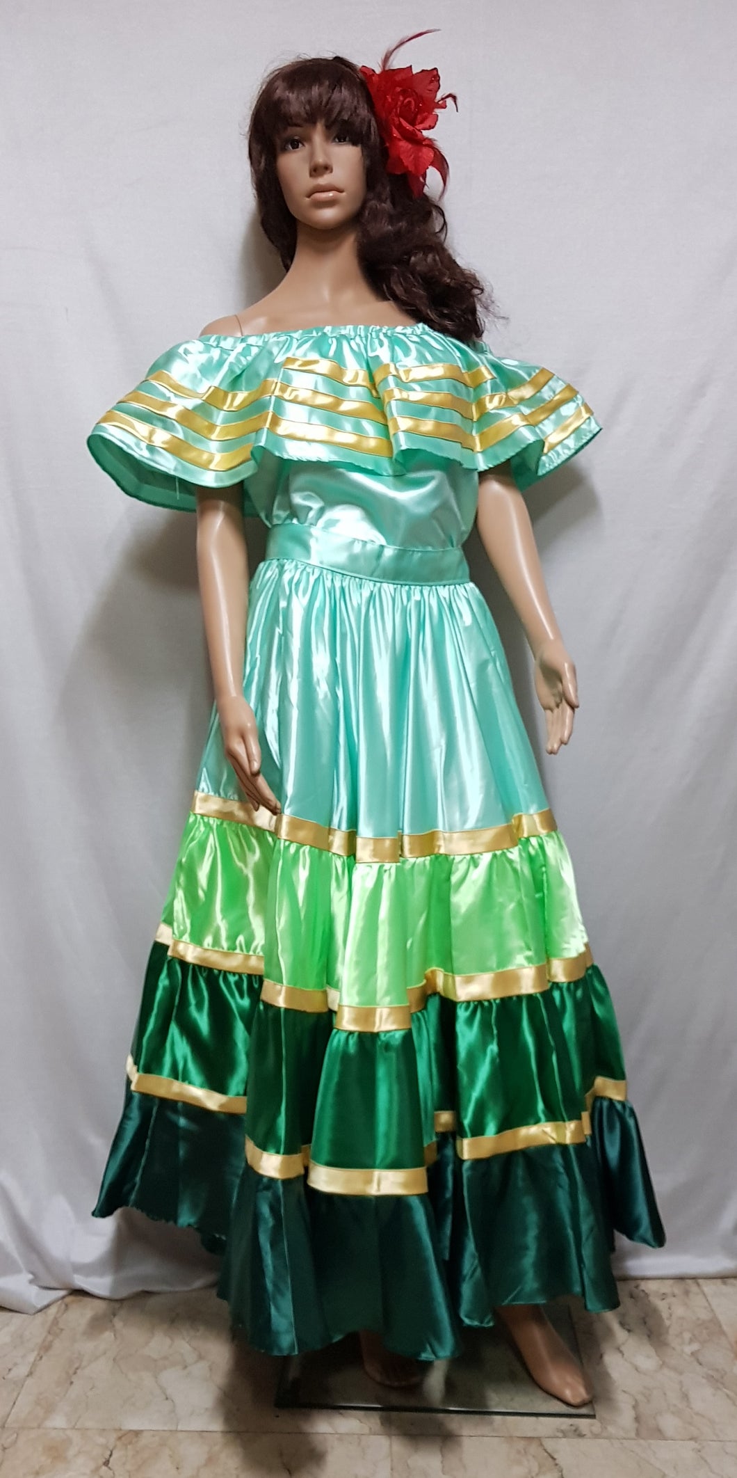 Colombia, Mexico, South America Costume Green
