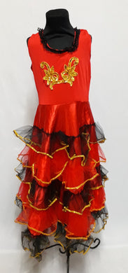 Spain Long Dress Costume for 8yo, 9yo, 10yo for UN Week