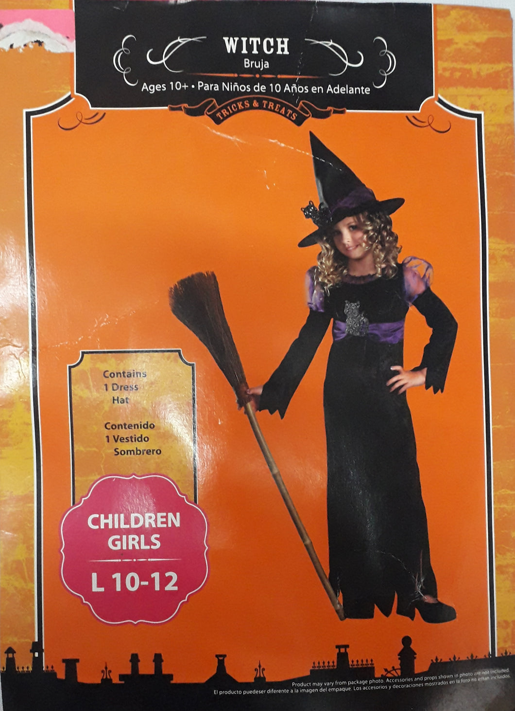 Witch Costume for kids 8-10yo